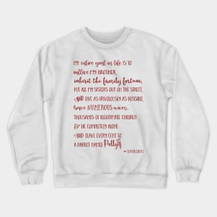 Team Robert - Parrot Quote in Red Crewneck Sweatshirt